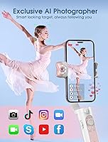 Vista 3 de hohem iSteady V2S - Estabilizador de cardán para teléfono inteligente, cardán de 3 ejes para iPhone, seguimiento de IA, estabilizador de teléfono