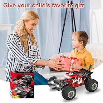 AccLoo Remote Control Car for Kids Ages 3+, 1:18 RC Off-Road Toy Car, Wireless Remote Control, USB Rechargeable Battery, Front Lights, 40–60m Range, Includes Screwdriver & Manual