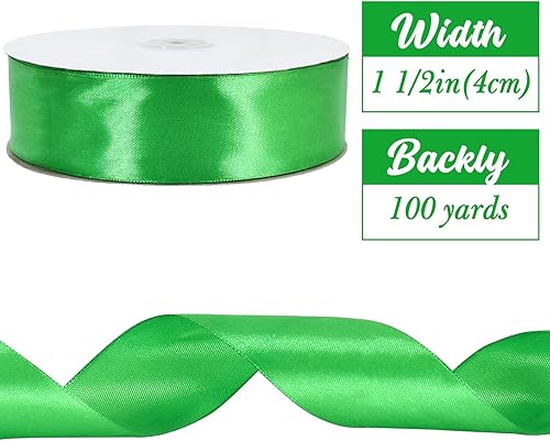 Vista 107 de TONIFUL - Listón de satén de color liso, para envolver regalos, sillas, día de San Valentín, boda, fiesta de cumpleaños, cabello, costura floral, 1
