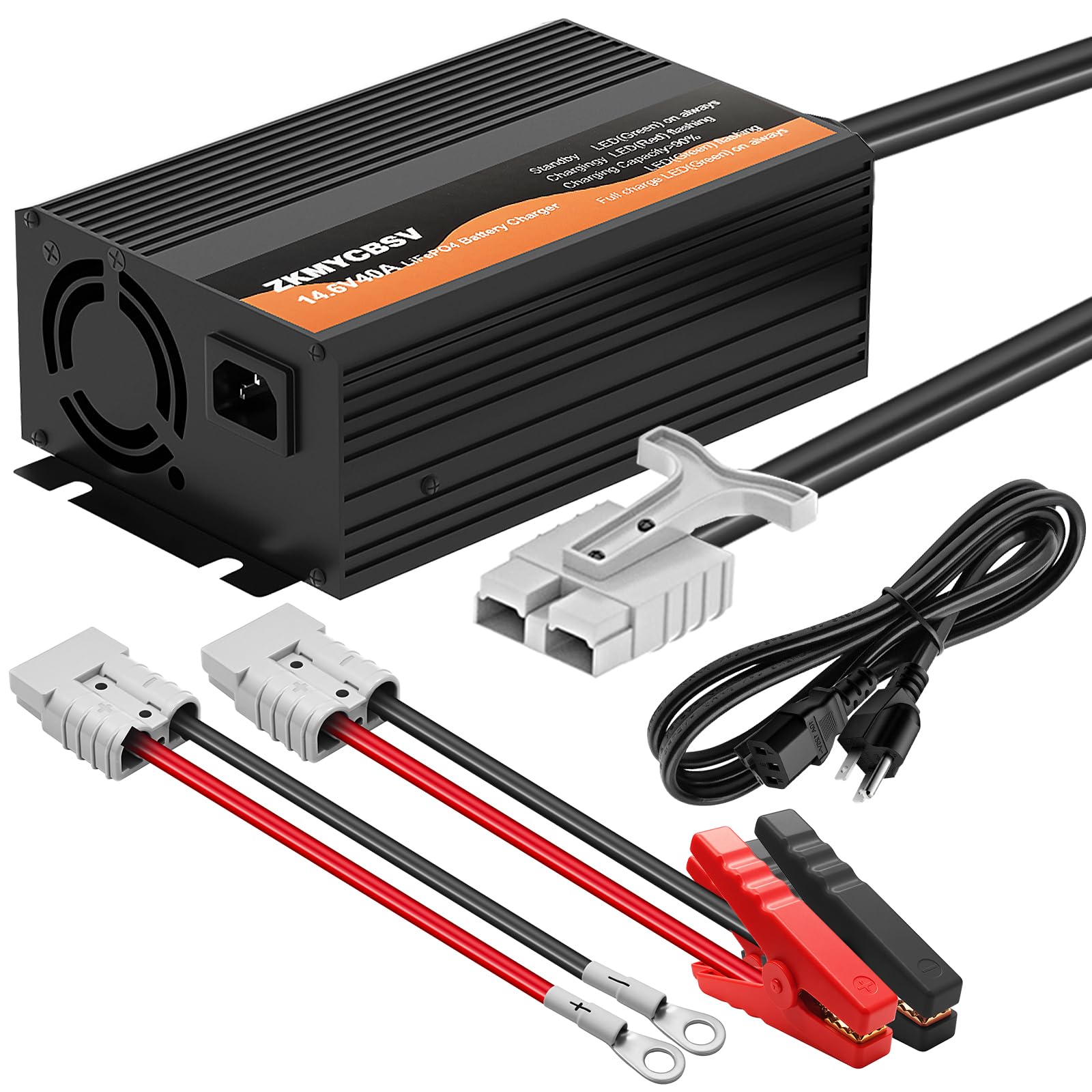 Amazon.com: 14.6V 40A LifePO4 Battery Charger, 12V 40A Lithium