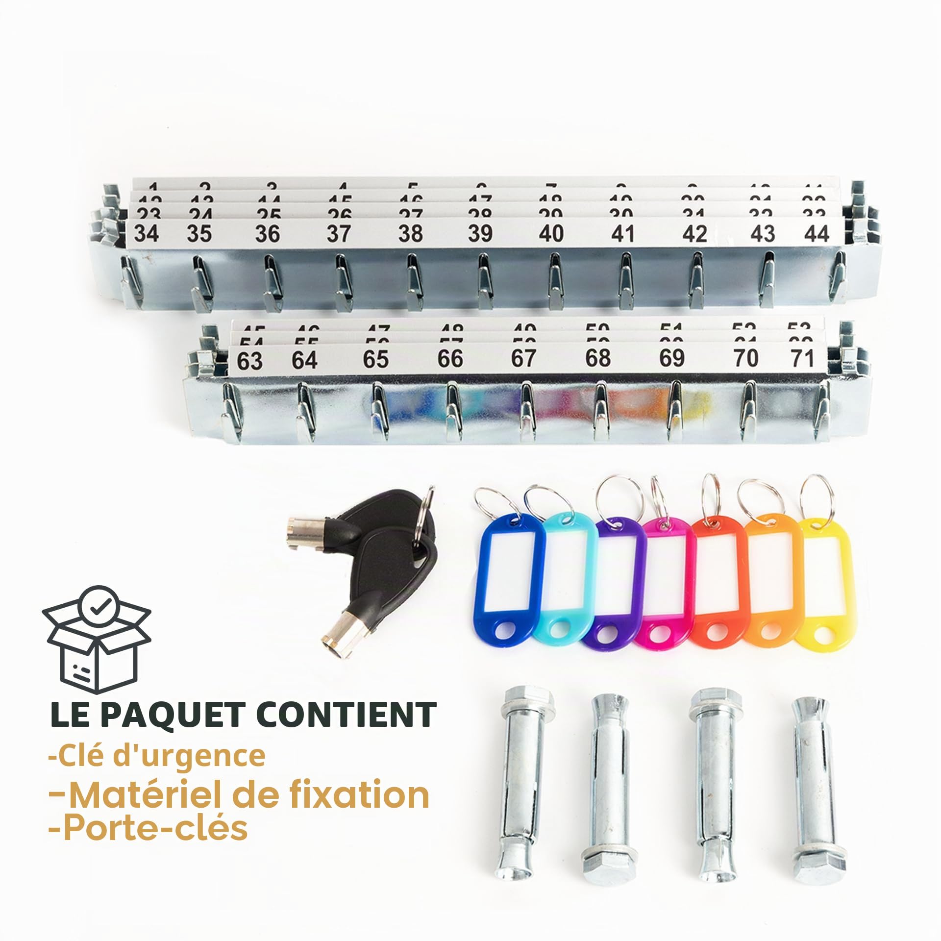 casa pura | Armoire à clés avec serrure électronique | Boîte à clés à code | Armoire de sécurité pour un usage partagé | Étanche pour une utilisation à l'extérieur et à l'intérieur | Blanc, 133 Clés