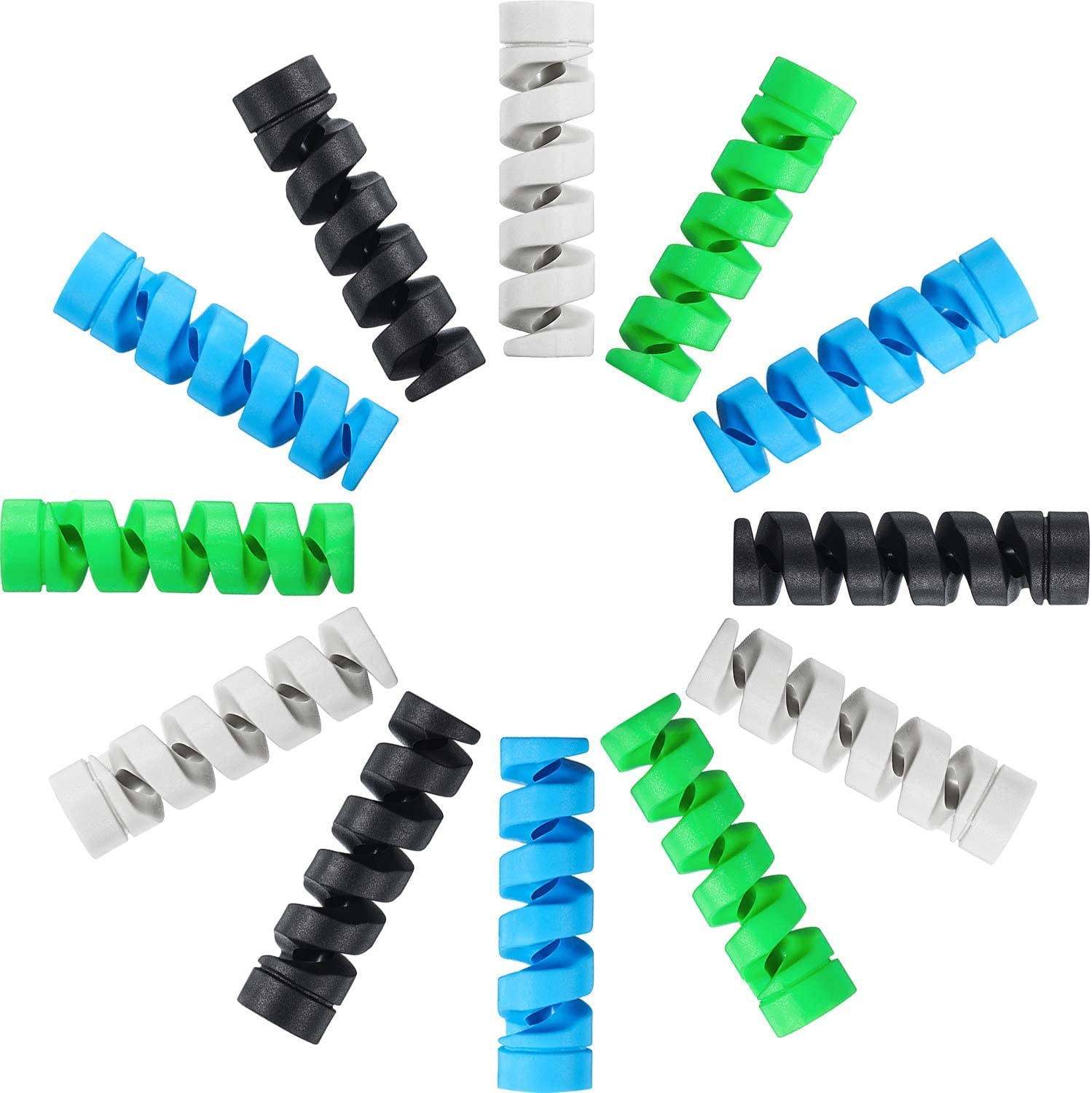 Mclear Spiral Charger Spring Cable Protectors/Data Cable Saver Charging Cord Protective Cable Cover/Compatible with All Android and iOS Smartphone - Random Color - Pack of 12 (B0CH6DMK29) Amazon Price History, Amazon Price Tracker