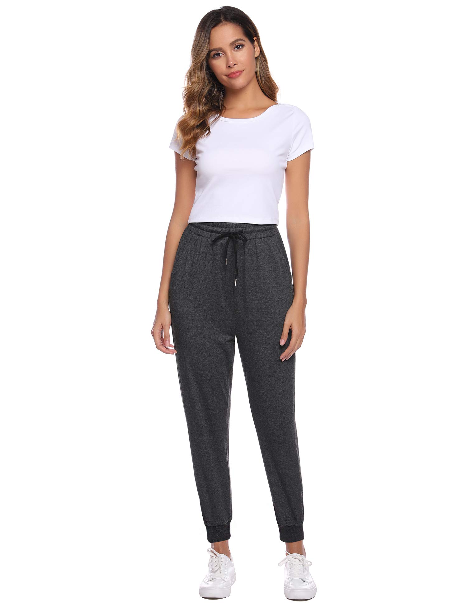 Sykooria Pantaloni Sportivi Donna Pantalone Tuta Donna Cotone Pantaloni Jogger Leggeri con Coulisse S-XXL
