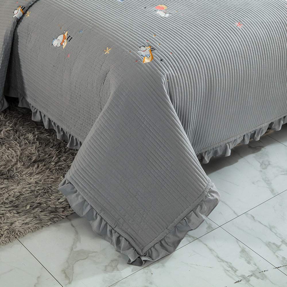 Oduo Colcha Bouti Cama De Verano, Microfibra Cubrecama Multiusos Suave Para Cama De Matrimonio, Lavable Acolchada Edredón Ligero Manta Para Todas Las Estaciones (Oveja Rayada,130x150cm