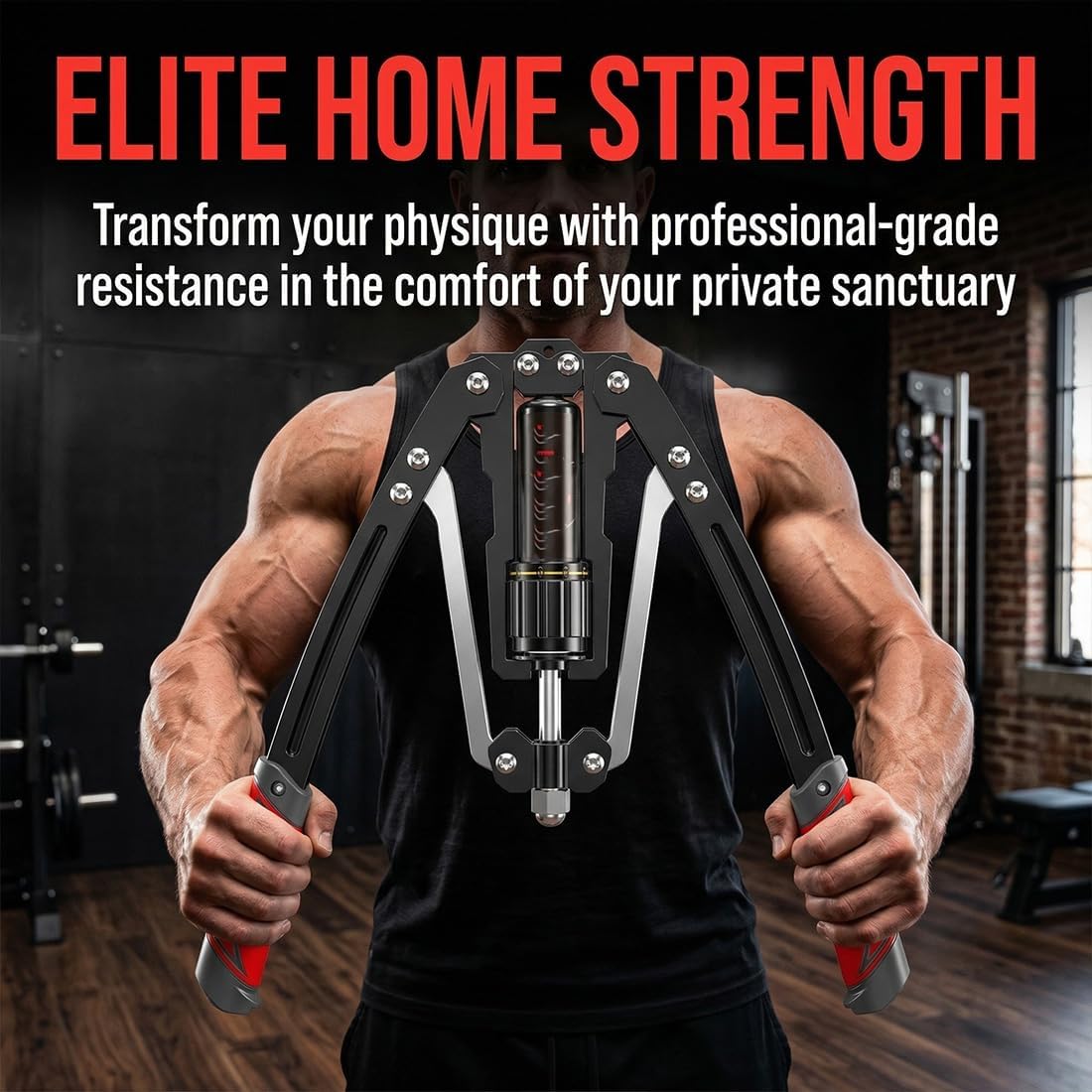 Hydraulic Power Twister Arm Exerciser, Adjustable 22-440lbs Resistance, Chest Expander for Upper Body Strength Training, Shoulder and Muscle Builder for Men and Women