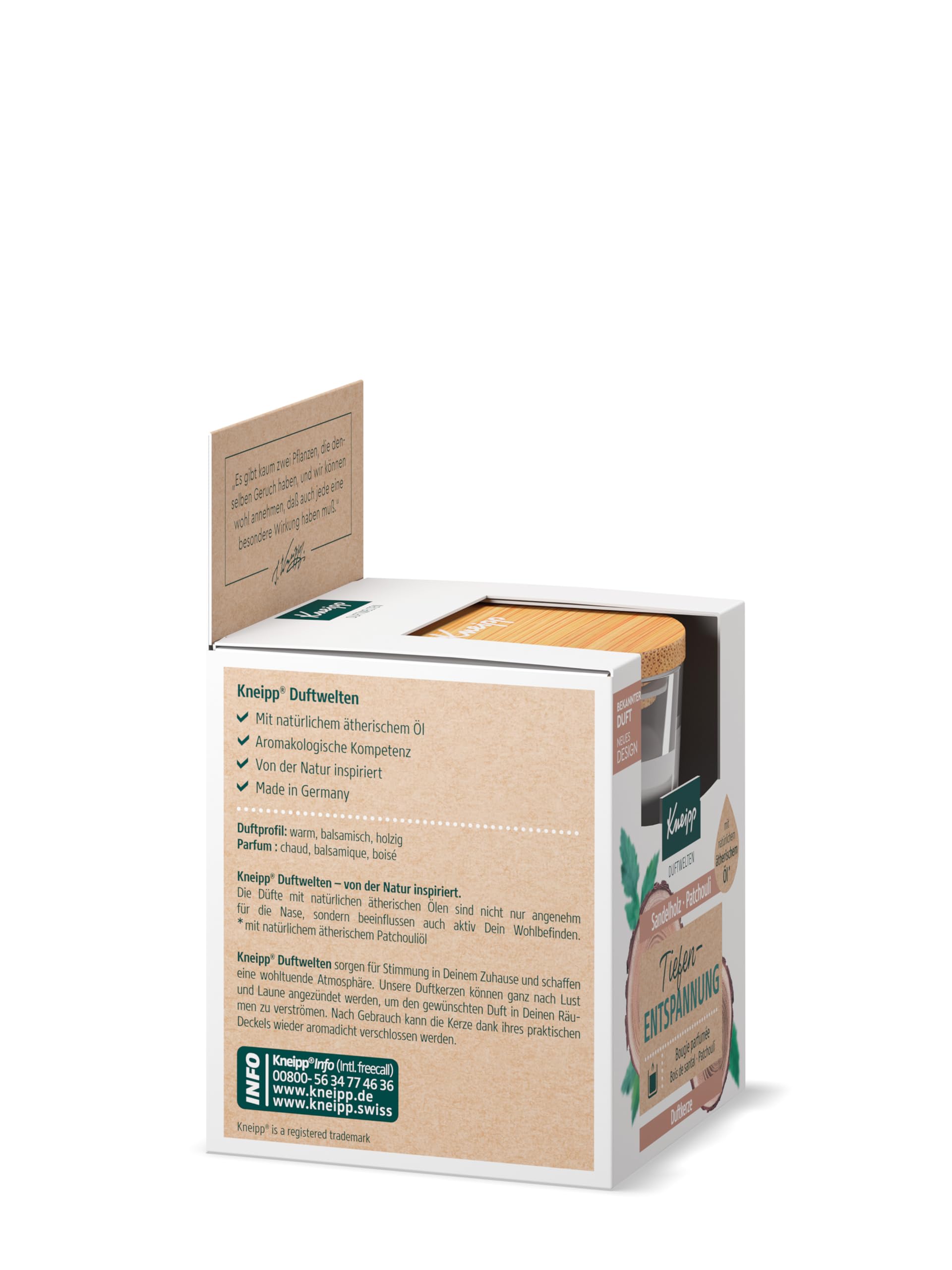 Kneipp Świeca zapachowa o głębokim odprężeniu, 145 g, 915447