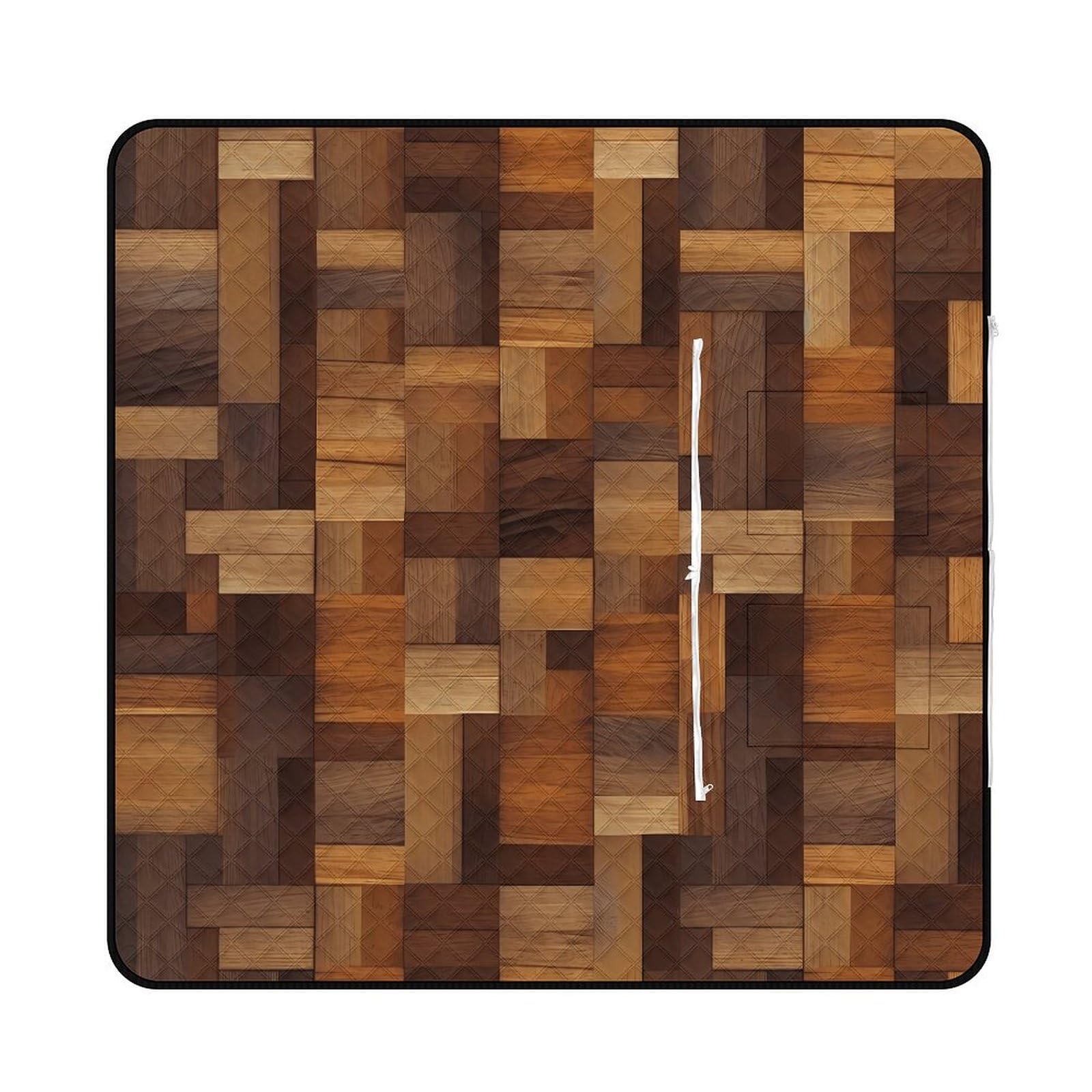 Tapis de pique-nique imprimé en bois et tapis d'intérieur isolant