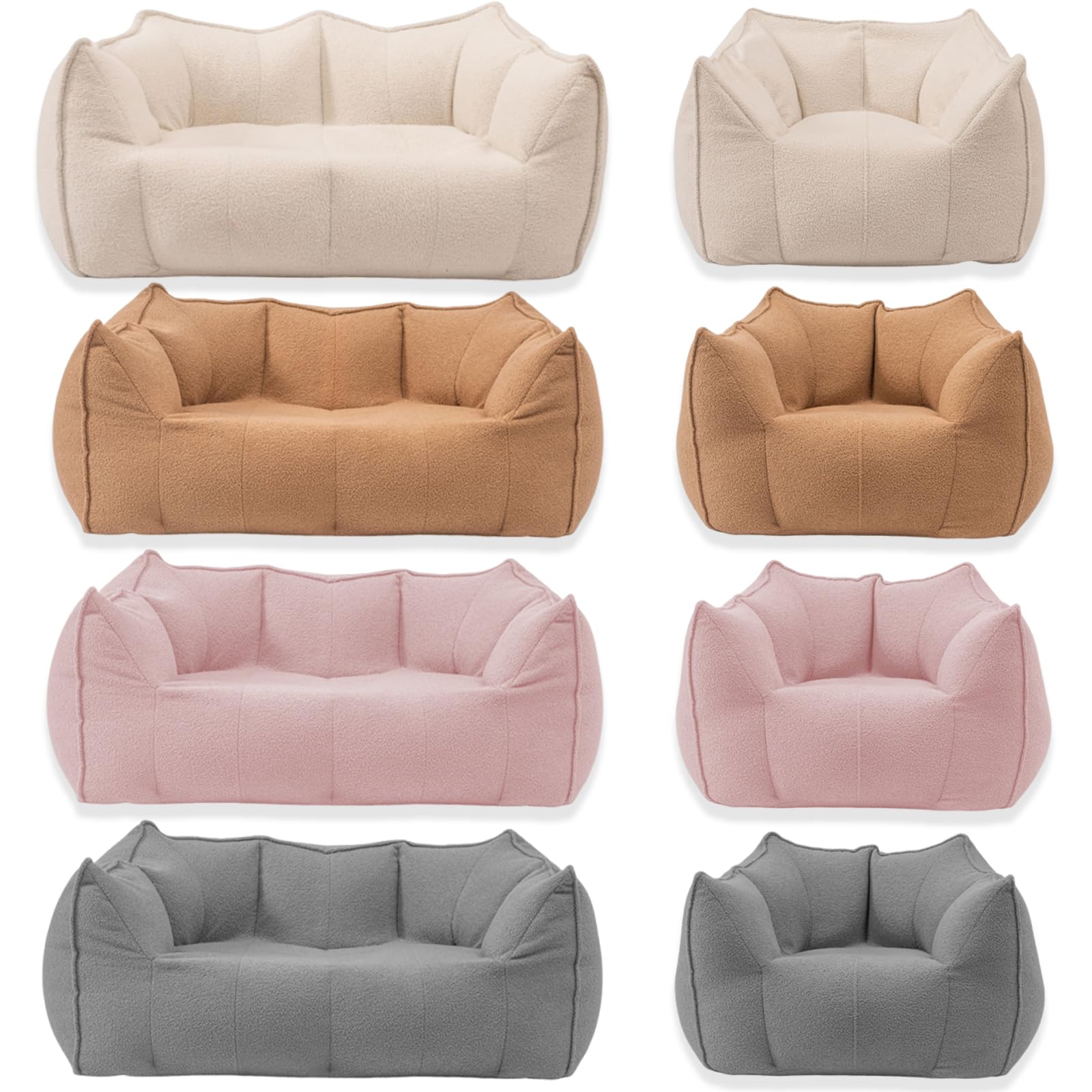 Moderni Poltrona a Sacco Divano Mini Sottovuoto da Interno Piccolo Divano compresso sottovuoto Divano 2 posti Piccolo Divano poltrone Sofa divani,Nessuna Installazione Richiesta Brown Double