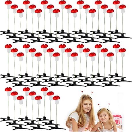 50PCS Mushroom Hair Clips: Sprout Into Style