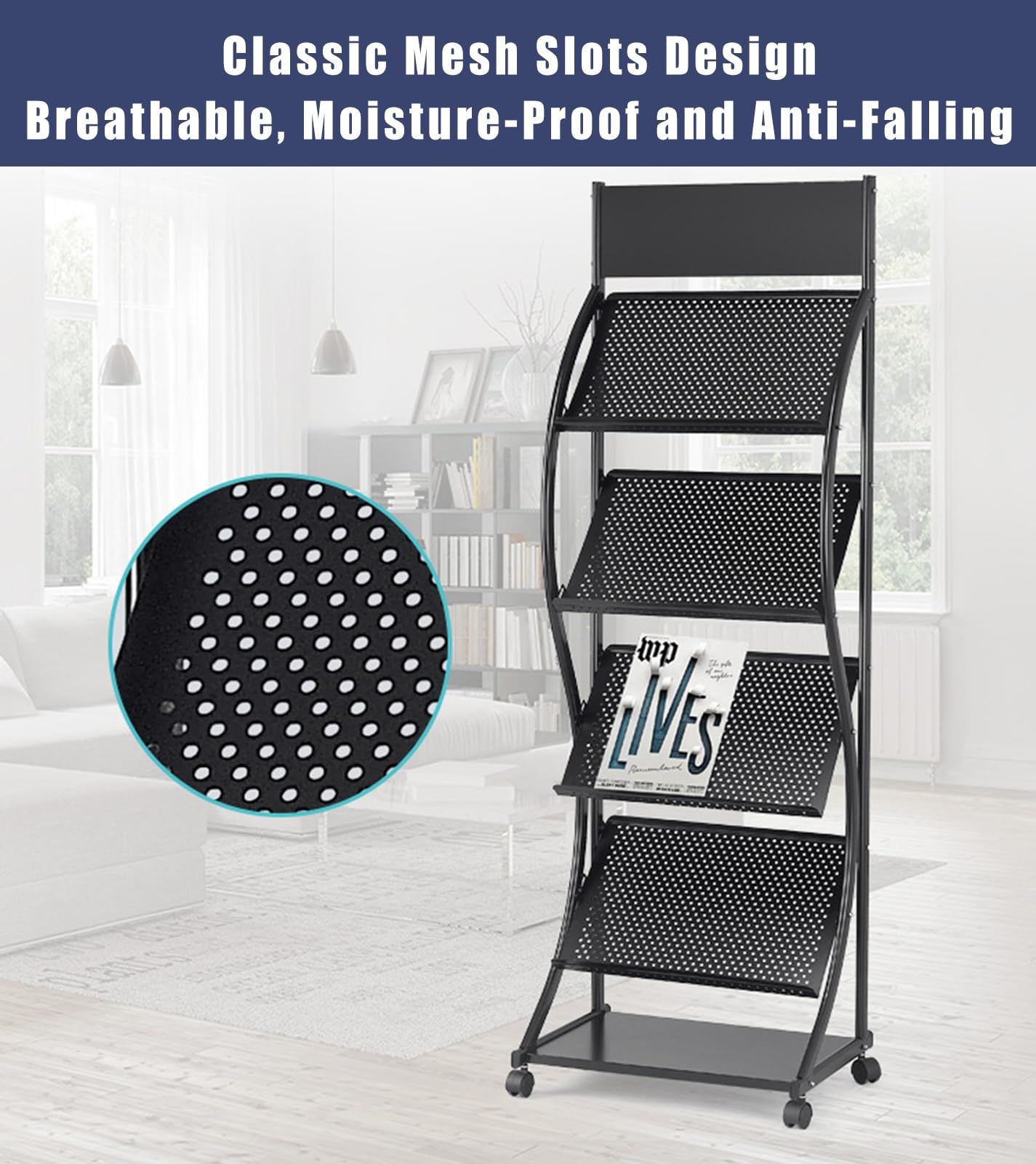 マガジンラック Amazon.co.jp: S字型4段マガジンラック57インチ、 オフィス用の