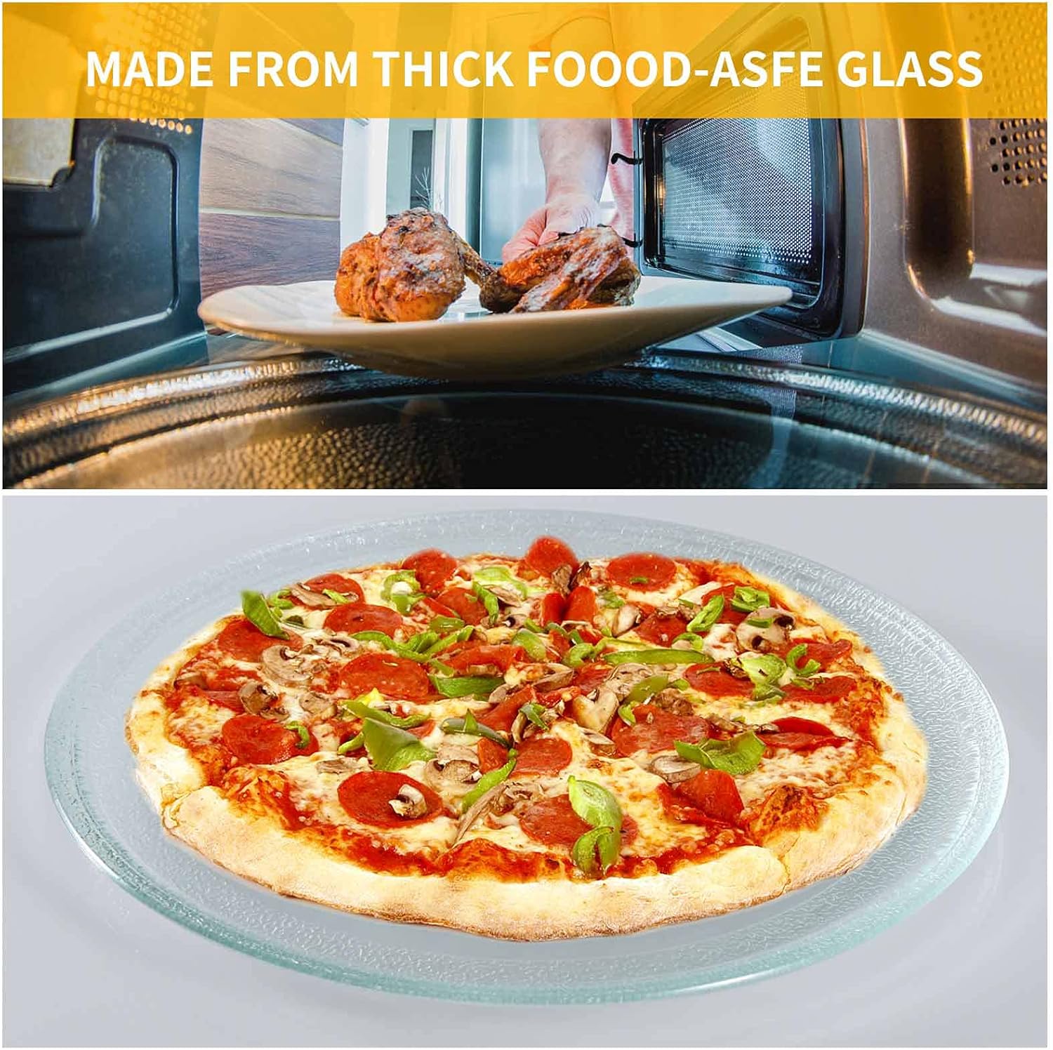 MFJUNS 9.6" / 24.5cm Microwave Glass Plate - Microwave Glass Turntable Plate Replacement - for Fits Virtually All Small Microwaves, Microwave Glass Tray - Dishwasher Safe : Home & Kitchen