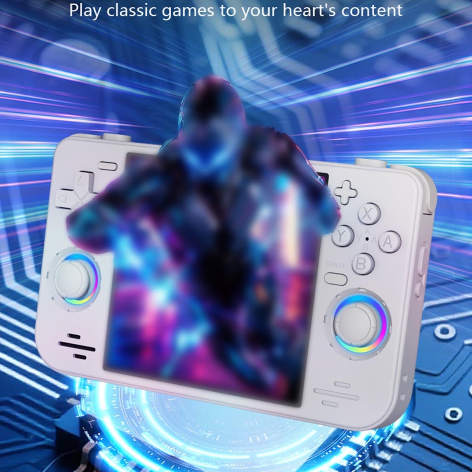 Wodsty Consola de juegos retro portátil, más de 20.000 juegos preinstalados, soporte WiFi, abierto para linux, material ABS, negro (128 g verde)
