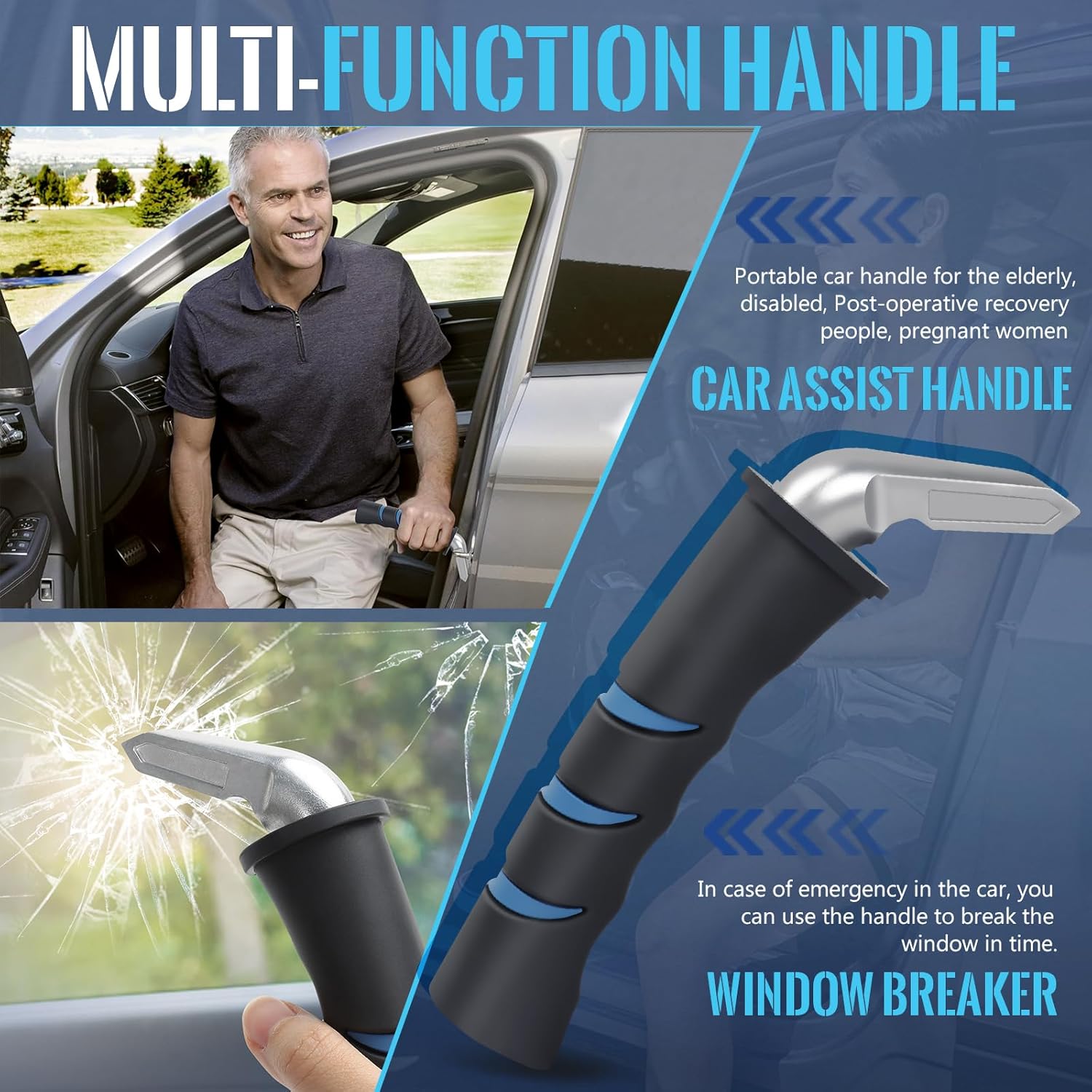 Car Door Handle for Elderly Car Handle Assist Support,Portable Auto Grab Handles for Handicap Seniors