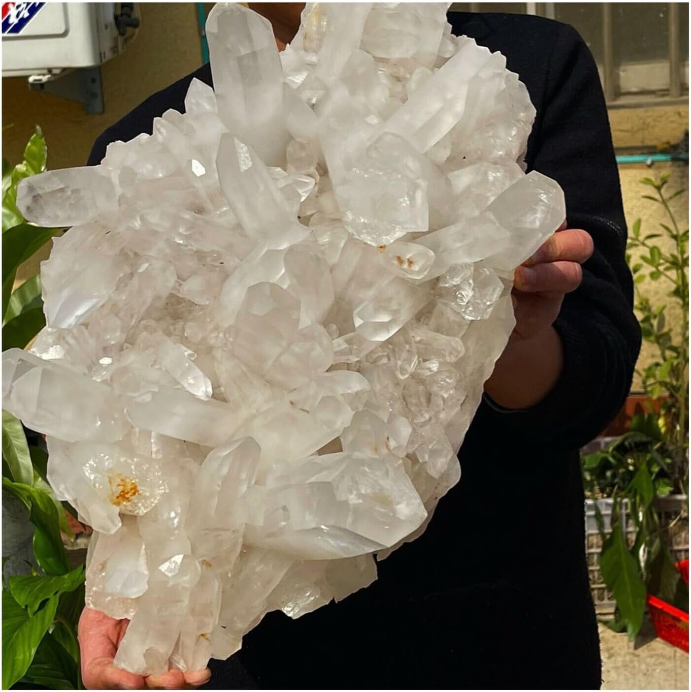 1pcs 400-450g White Crystal Cluster Quartz Home Office Decoration