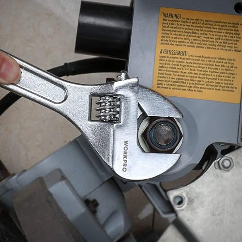 Miniatura 4 de WORKPRO Juego de llaves ajustables de 4 piezas (6 pulgadas, 8 pulgadas, 10 pulgadas, 12 pulgadas) y llave de tubería de 14 pulgadas, llave de