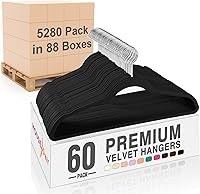 Vista 26 de HOUSE DAY - Ganchos de terciopelo azul cielo, paquete de 60 ganchos, antideslizantes, resistentes, para abrigos, ganchos de fieltro para ropa