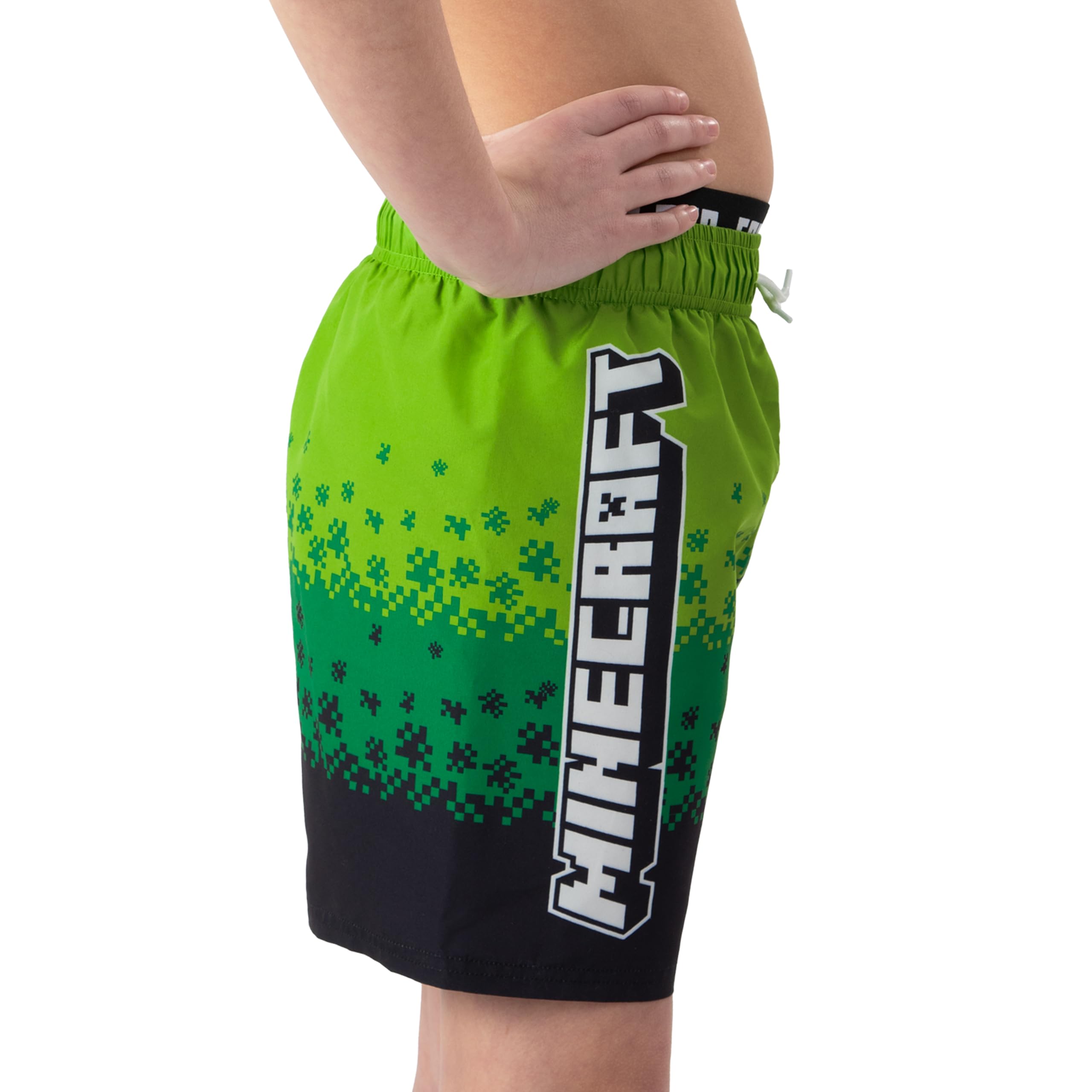 Minecraft Kleidung Jungen Schwimmanzug, Creeper Badeshorts Jungen, Badehose Junge, Gaming Badeshorts Kinder