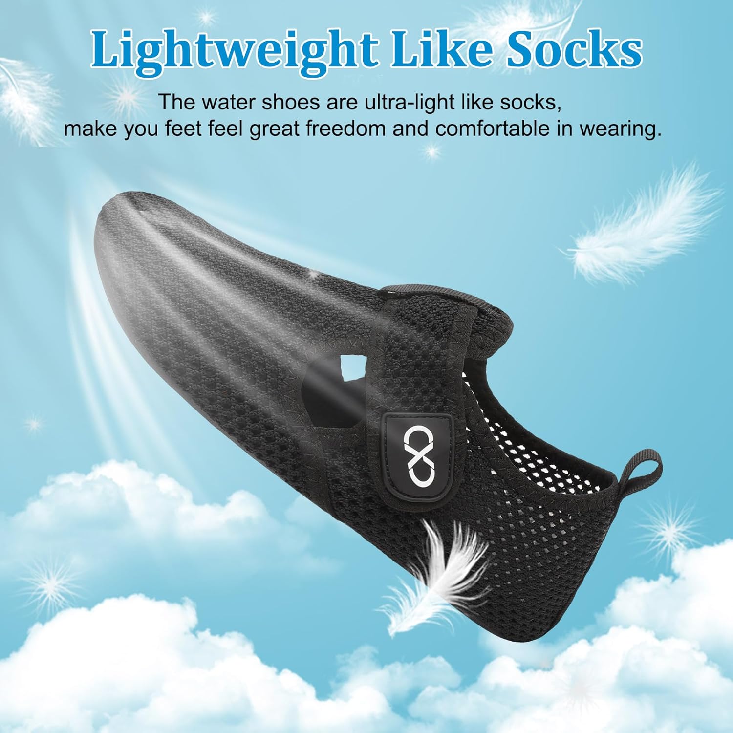 XIHALOOK Water Shoes for Women Men Swim Beach Aqua Socks Quick Dry Barefoot House Slippers with Adjustable Magic Tape for Pool Surf Yoga Travel - Image 7