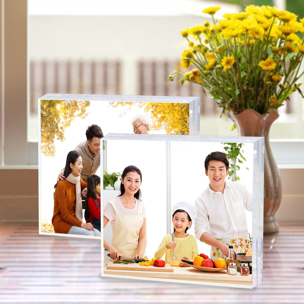 Amazon.com - Sezanrpt Acrylic 4x4 Square Picture Frame, Magnetic