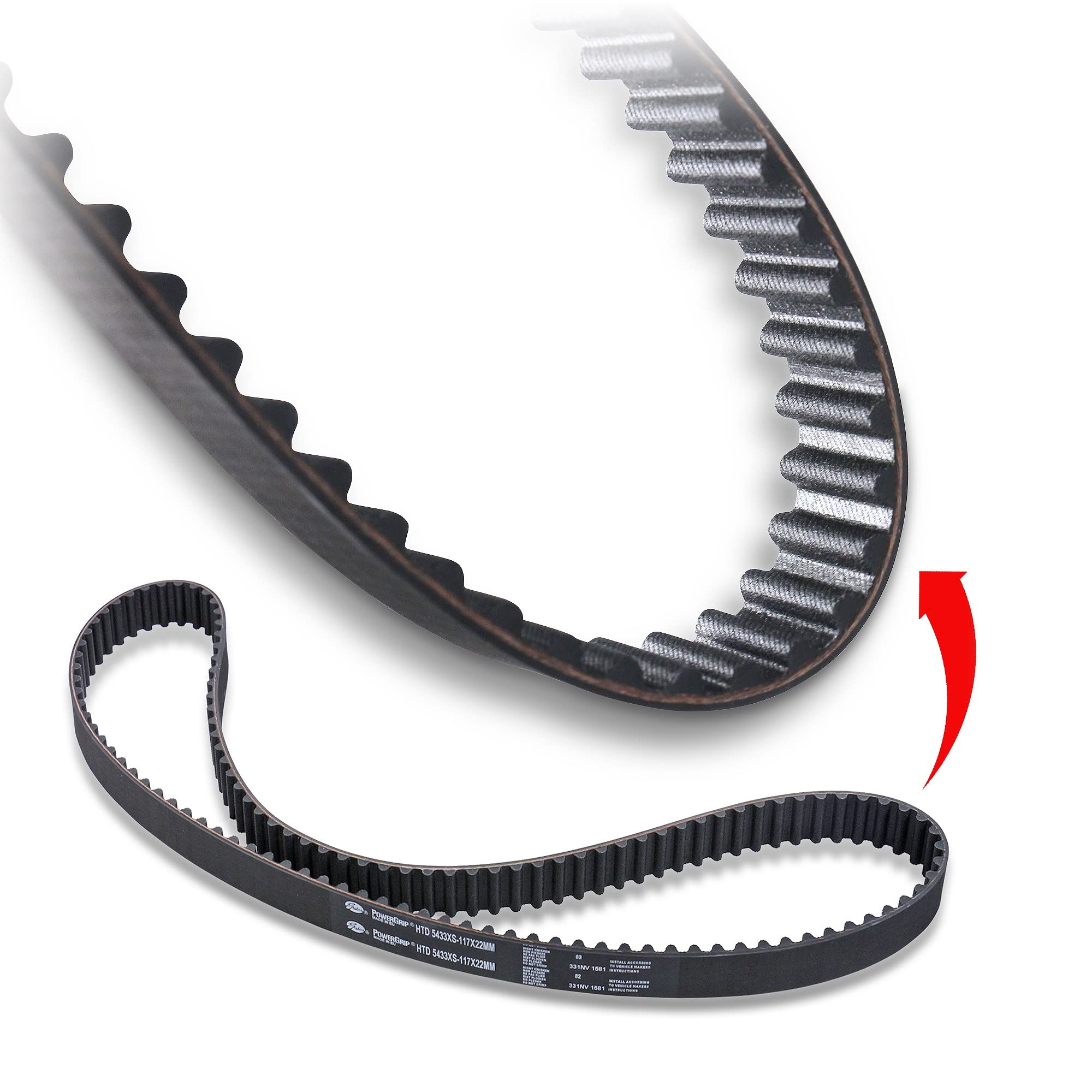 GATES KP25433XS-1 Bomba de agua + kit de correa de distribución Número de dientes: 117 22 mm con bomba de agua Compatible con VOLVO V50 545, FORD Focus Mk2 Familiar DA, FFS, DS