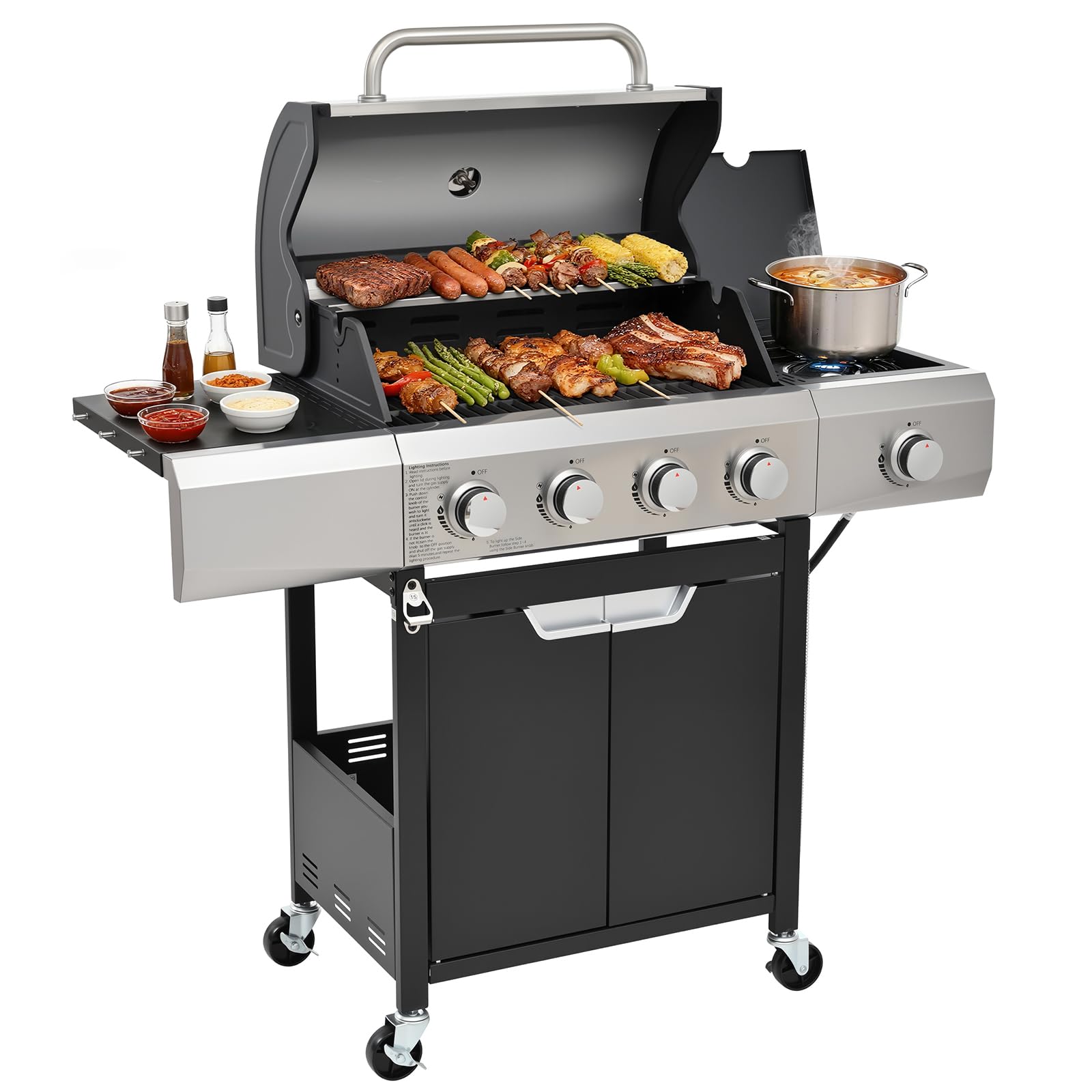 EUHOME 4-Burner Gas Grill