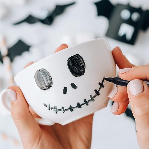 Miniatura 9 de 12 marcadores permanentes negros con bolsa, juego de bolígrafos impermeables de secado rápido, 8 puntas finas, 2 ultra finos, 2 puntas de cincel,