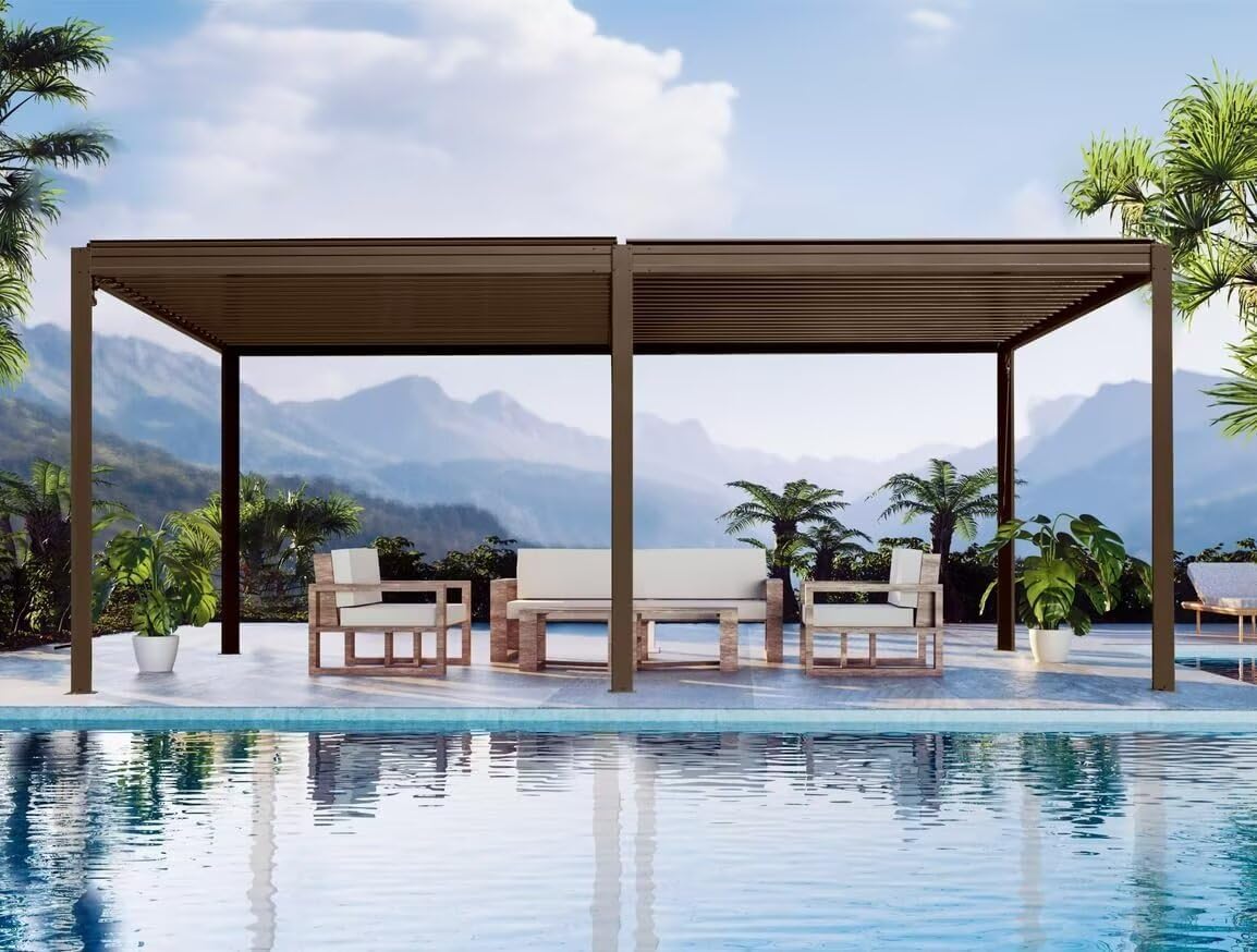 Domi 10x20 Louvered Pergola Review: Adjustable Roof for Backyard Shade, Rain Protection & Garden Shelter