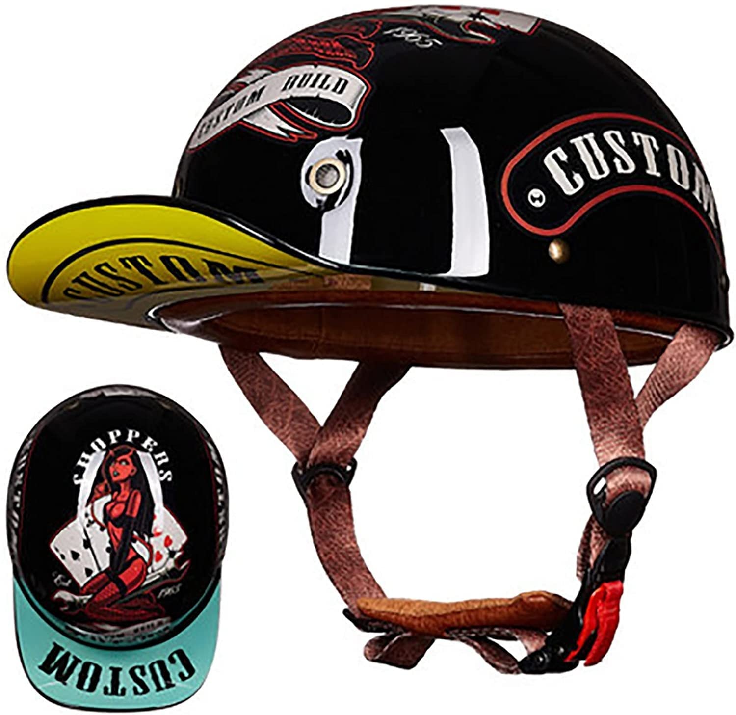 Buy Half Helmet Motorcycle Helmet Jet Helmet Men's Half Shell Helmet