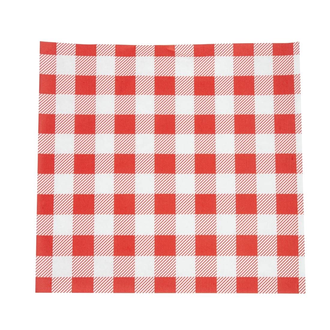 CL657 Red Gingham Greaseproof Paper, 250 mmx 250 mm (Pack of 200)