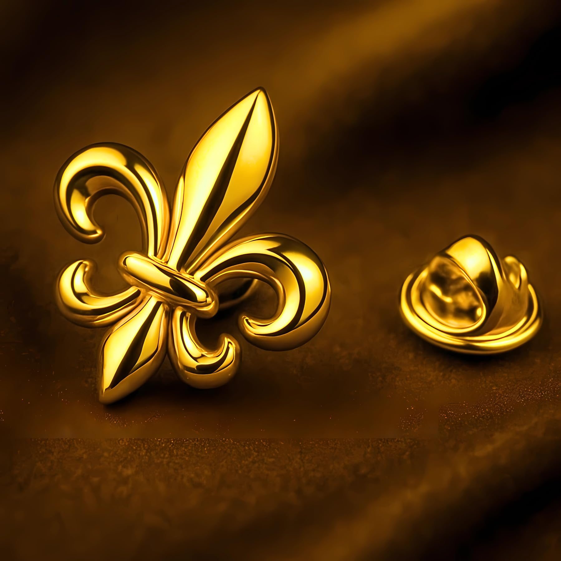 Lot 4 Pins Fleur de Lys | Broche Fleur Classique et Elégante | Pin's France Doré Argenté Noir | Pins pour Femme Costume Homme | Accessoires de Chemise Mariage Française Luxe