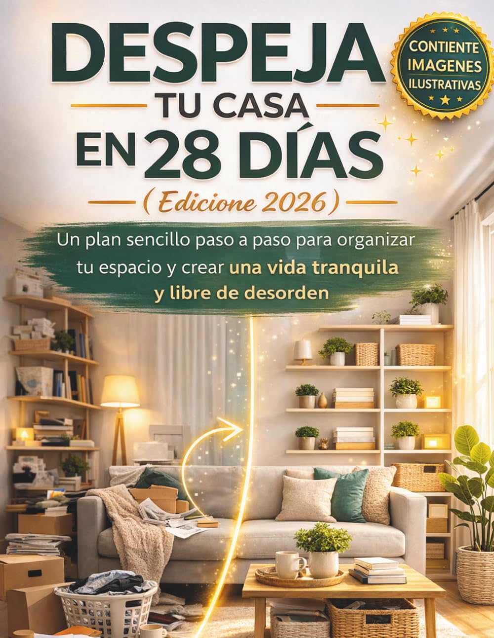DESPEJA TU CASA EN 28 DÍAS (Edición 2026): Un plan sencillo paso a paso para organizar tu espacio y crear una vida tranquila y libre de desorden