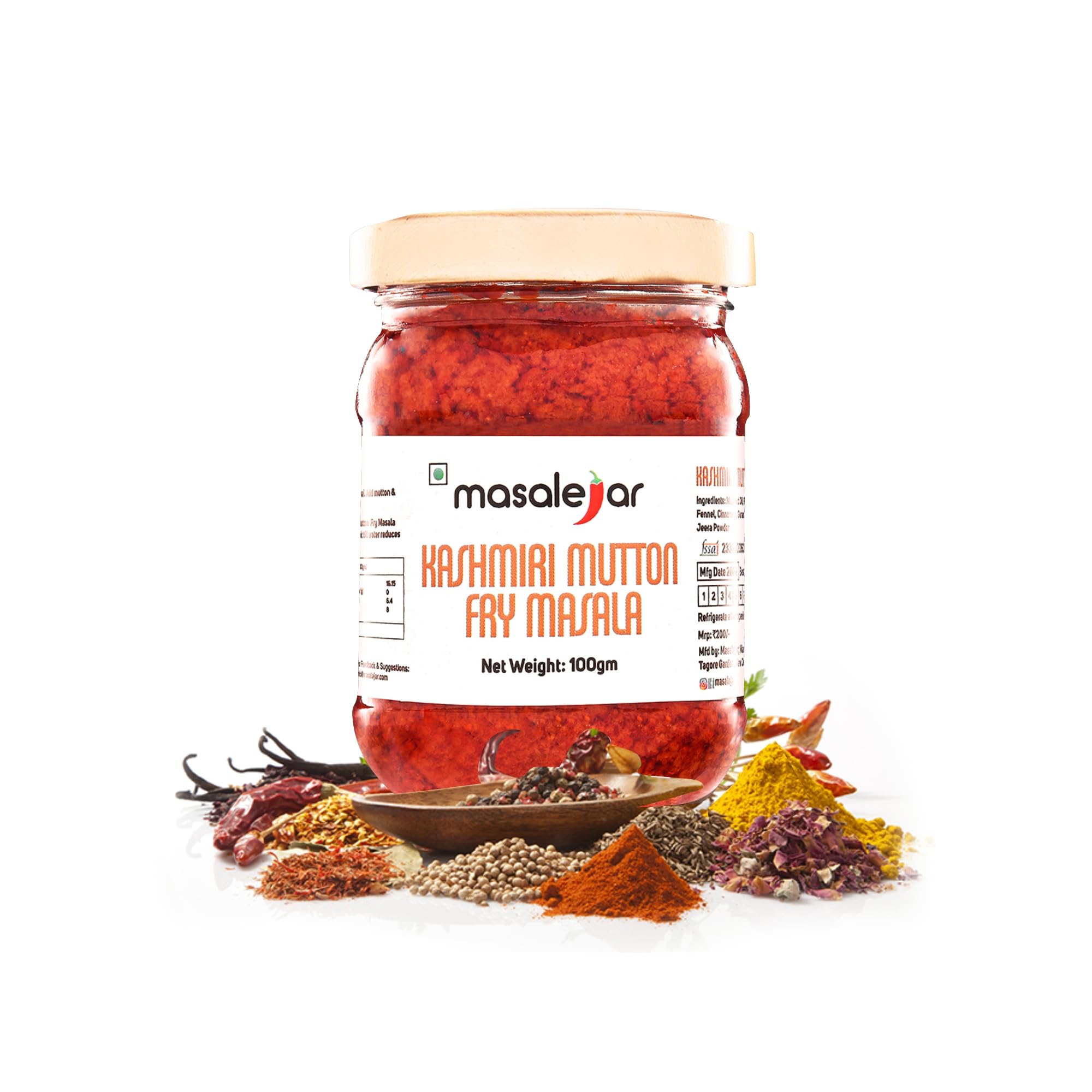 masalejar Ready To Cook Paste Kashmiri Mutton Fry Masala Spice Mix 100Gm Serves 3-4|Kashmiri Chicken Fry Masala|Just Mix & Cook|No Added Preservatives (Pack Of 1) (B09ZPTGC5T) Amazon Price History, Amazon Price Tracker