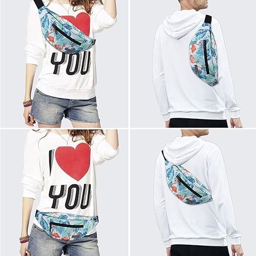 Miniatura 124 de MAXTOP - Cangurera cruzada grande con 4 bolsillos con cremallera, ideal para eventos deportivos, festivales, entrenamiento, viajes, correr y uso