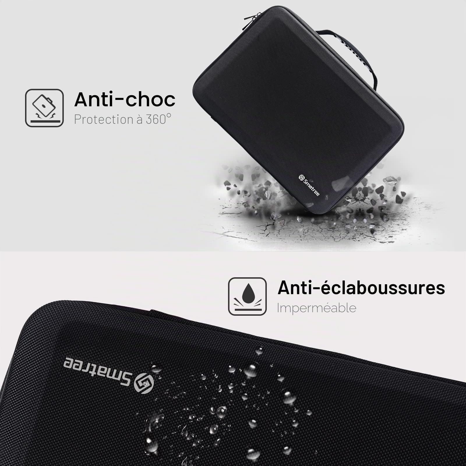 Smatree Sacoche rigide pour ordinateur portable compatible avec 16 pouces Samsung Galaxy Book3 Ultra,Book4/3 Ultra, Galaxy Book5/4/3 Pro 360, 16 pouces MacBook Pro M4 2024/M3/M2 2023 A2991 A2780