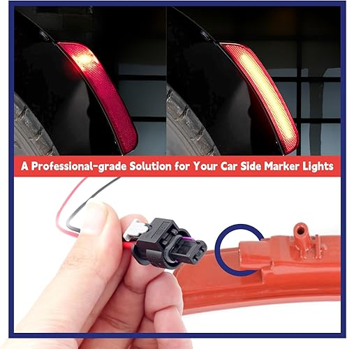 Miniatura 7 de Arnés de conector de cola de marcador lateral compatible con Dodge Charger 2015, 2016, 2017, 2018, 2019, 2020, 2021, 2022, cable de conexión de luz