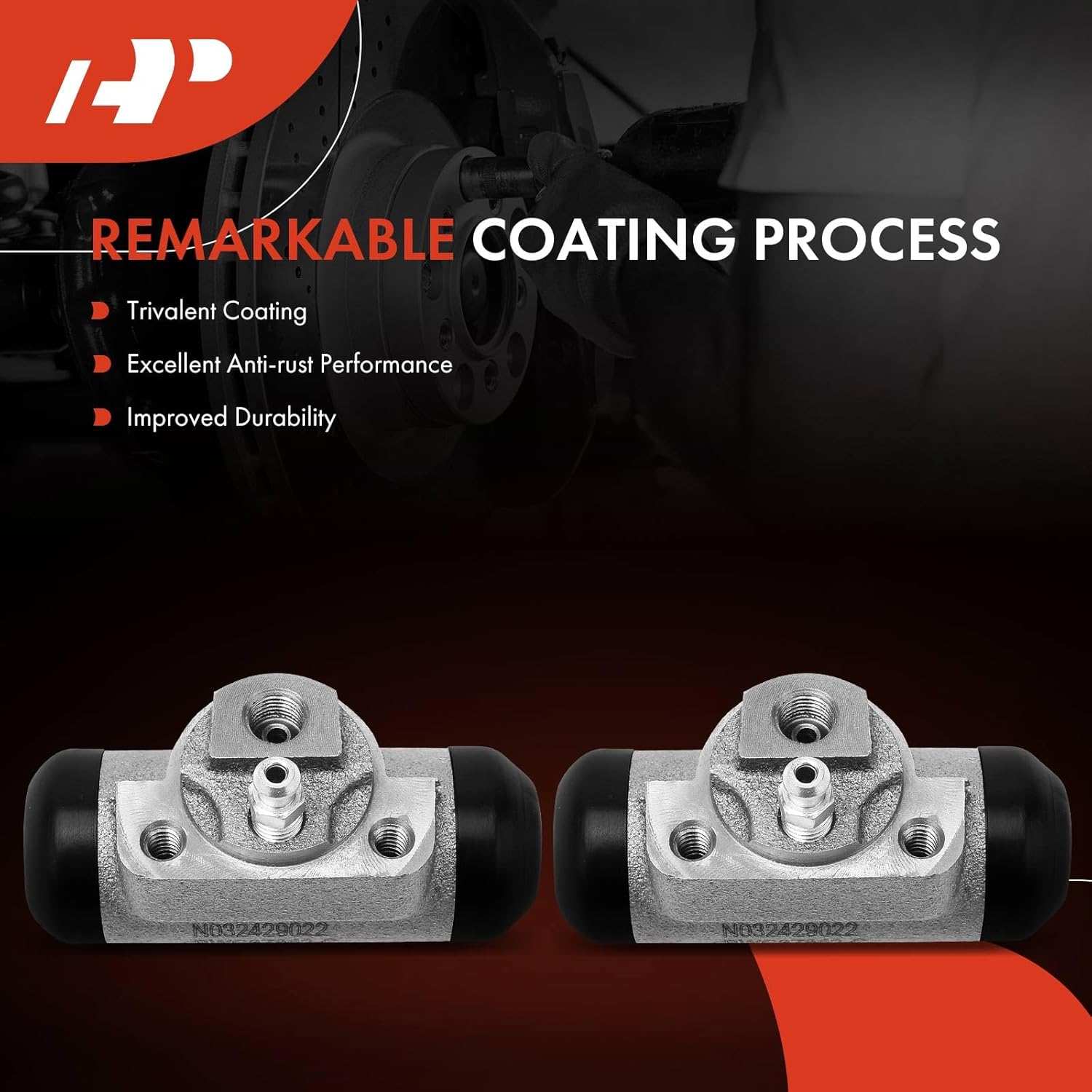 A-Premium Rear Driver & Passenger Drum Brake Wheel Cylinder Compatible with Select Jeep, Dodge, Chrysler, Plymouth Models - Wrangler, Cherokee, Grand Caravan, Town & Country, TJ, Wagoneer, 2-PC Set