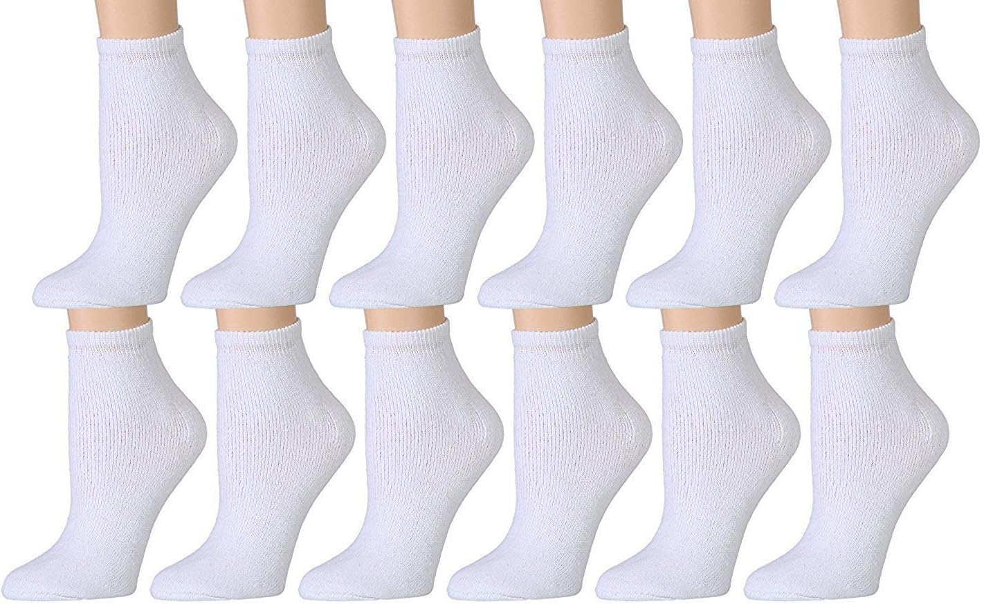 SOCKS'NBULK 12 Pairs Kid's Ankle Socks, Athletic Sports Running Quarter Length Socks for Boys or Girls - Many Styles