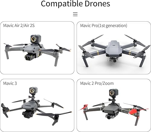 Miniatura 2 de Hanatora Luces de vuelo nocturno de drones para DJI Air 3S/3/2S, Mavic Air 2, Mavic 4 3 Classic Cine, Mavic 2 Pro/Zoom, Mavic Pro, Kit de luces de