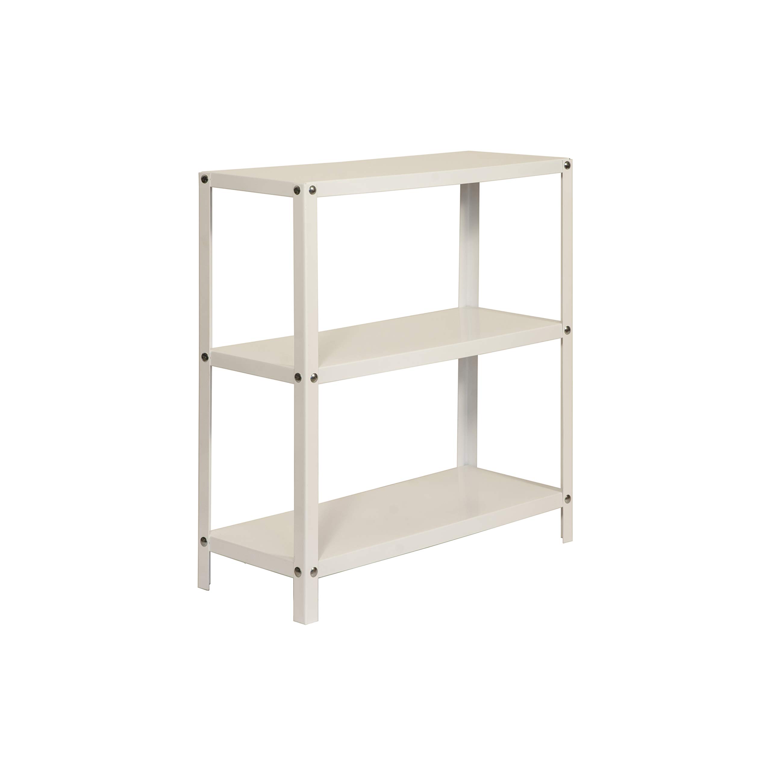 SimonRack Estantería Metálica Almacenaje, 3 Baldas, Alta Capacidad Carga 100 kg, 900x1000x300 mm, Estantería Salón Baño Cocina, Blanco - SimonHome Classic
