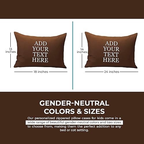 Miniatura 6 de Fundas de almohada personalizadas para niños pequeños de 13 x 18 pulgadas, funda de almohada de microfibra cepillada súper suave y acogedora con