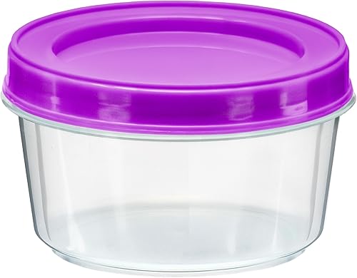 Miniatura 6 de DecorRack Paquete de 12 recipientes de plástico de almacenamiento de alimentos de 7 onzas con tapas de rosca, sin BPA, tarros apilables