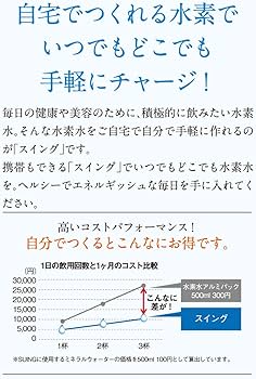 携帯用水素水生成器（充電式）【SUING スイング】 Amazon | テクニカル電子 携帯用水素水生成器（充電式） 【SUING