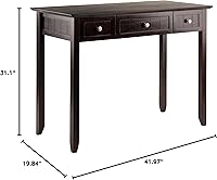 Vista 2 de Winsome Burke - Escritorio de escritura, 42 pulgadas de ancho, 31 pulgadas de alto, café