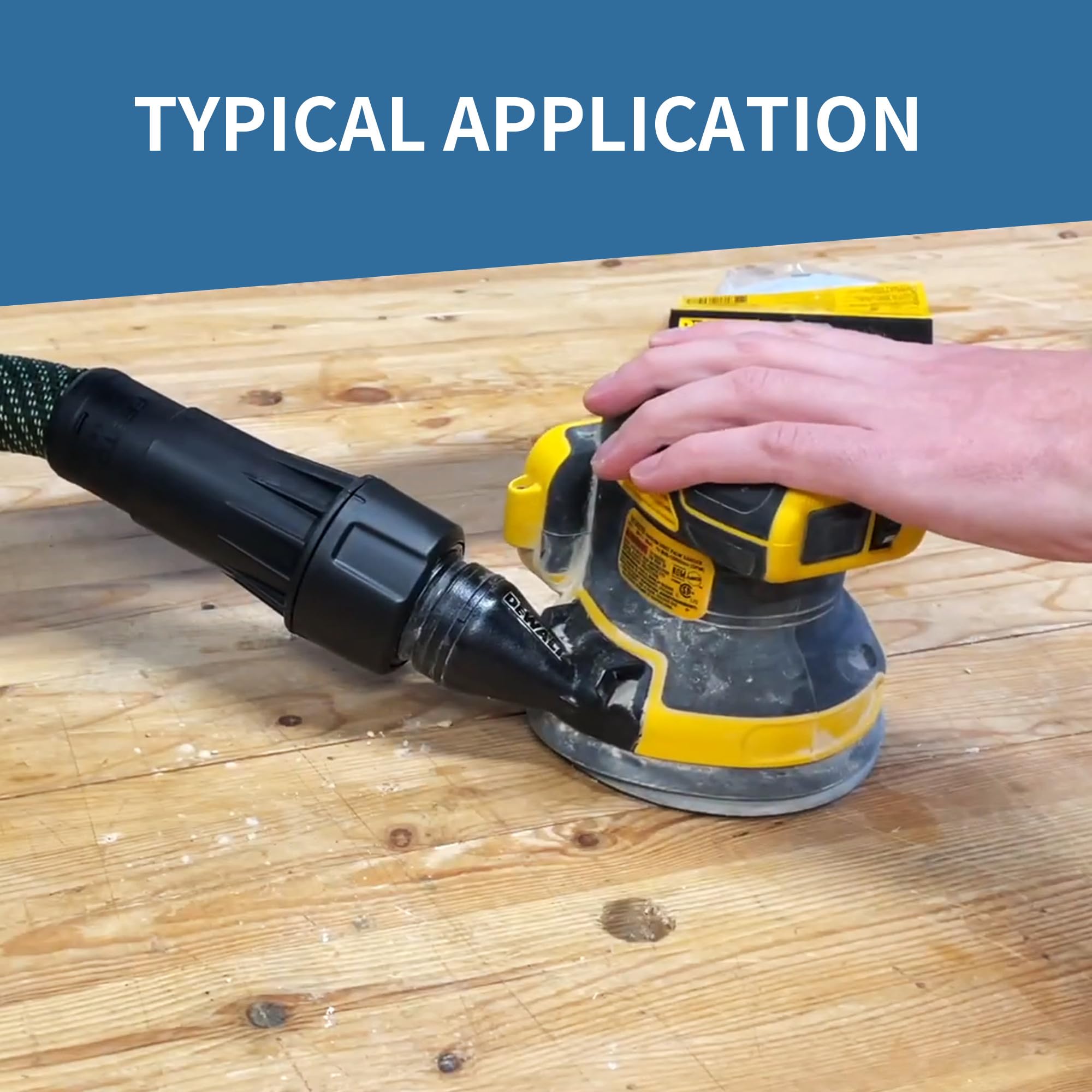 DWV9000 Staubsammeladapter 1-1/4 Zoll Schnellanschluss Für Dewalt - Vakuum Schlauchverbinder Kompatibel Mit Winkelschleifern & Staubabsaugungen, 2er Pack ABS-Kunststoff