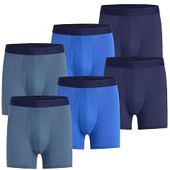 Wrangler Comfort Cotton Mens Boxer Briefs Mens Underwear Moisture-Wicking 6 Pk