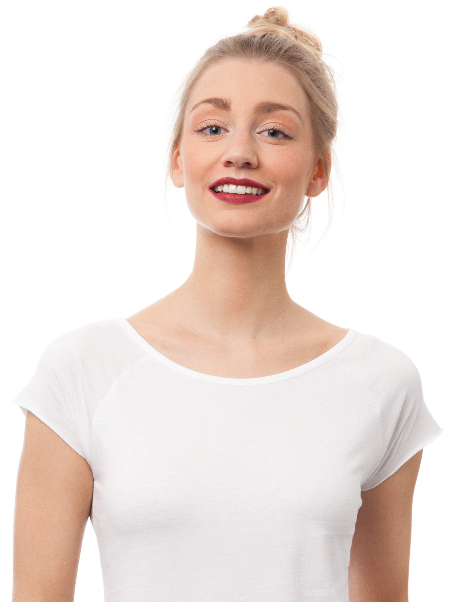 FellHerz T-shirt da donna, confezione da 3 pezzi, bianco biologico e equo