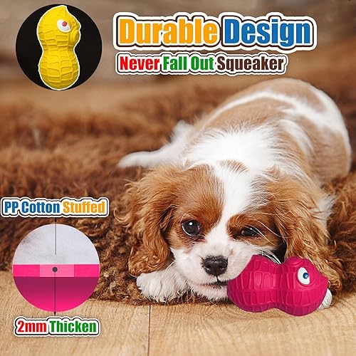 Miniatura 6 de Juguetes chirriantes para perros pequeños, bolas chirriantes de látex natural para cachorros y perros pequeños Suave, seguro e interactivo,