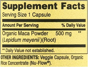 Spring Valley Maca Root 500mg, 90 Capsules, Organic Maca Root for Women and Men + Exclusive VitaMax Vitamin Guide (2 Items)