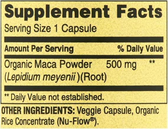 Spring Valley Maca Root 500mg, 90 Capsules, Organic Maca Root for Women and Men + Exclusive VitaMax Vitamin Guide (2 Items)