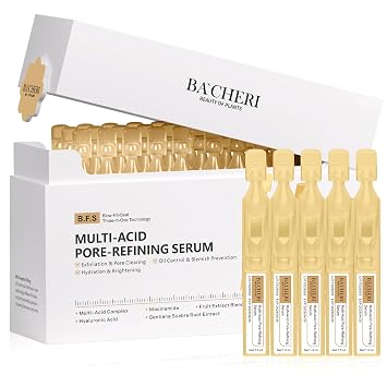 Pore Minimizer & Resurfacing Face Serum - Pore Refining Ampoules with Niacinamide, Hyaluronic, Azelaic, Glycolic & Salicylic Acid - Hydrates, Brightens & Soothes for Oily, Sensitive Skin, 1.5ml x 30